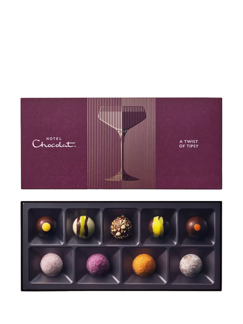 Hotel Chocolat Tipsy Chocolate Box 9-piece 115g, UK version