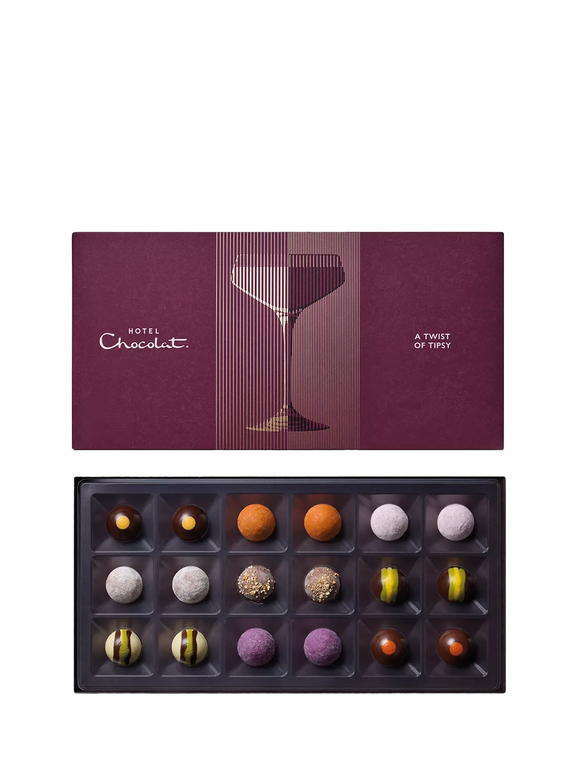 Hotel Chocolat tipsy chocolate box 220g, imported from the UK