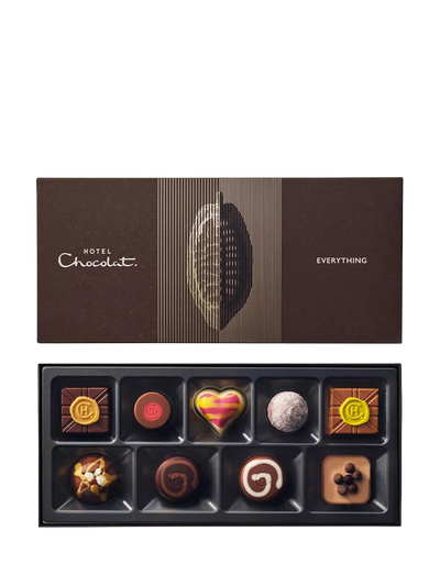 John Lewis Hotel Chocolat Everything Chocolate Box 9-Piece Assorted Chocolates Gift Box, 110g- Buy online at McGrocer