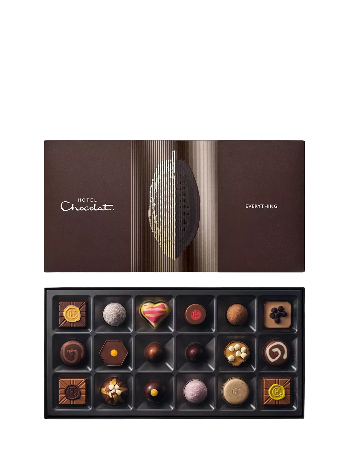 Hotel Chocolat Everything Chocolate Box 18-piece 210g, imported from the UK