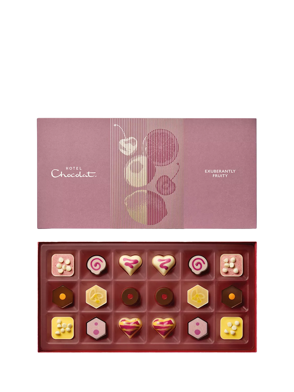 Hotel Chocolat Exuberantly Fruity chocolate box 18-piece 230g - British product