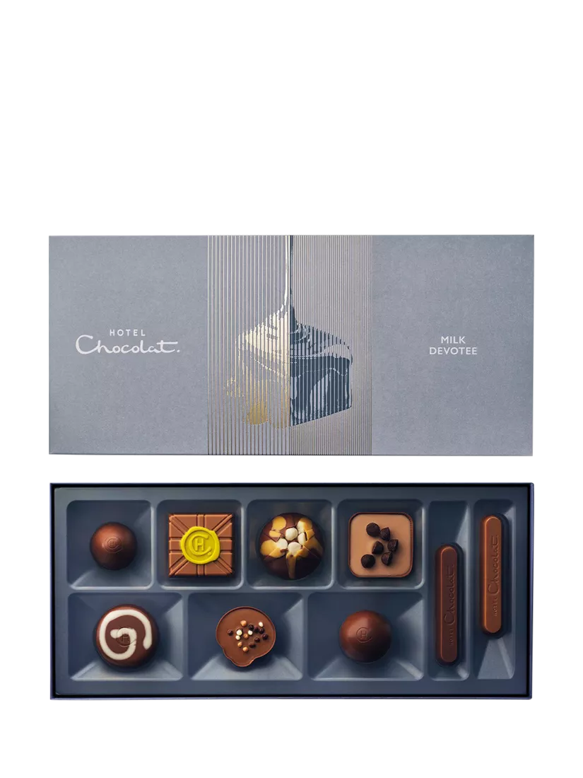 Hotel Chocolat Milk Devotee 9-piece chocolate box, imported from the UK