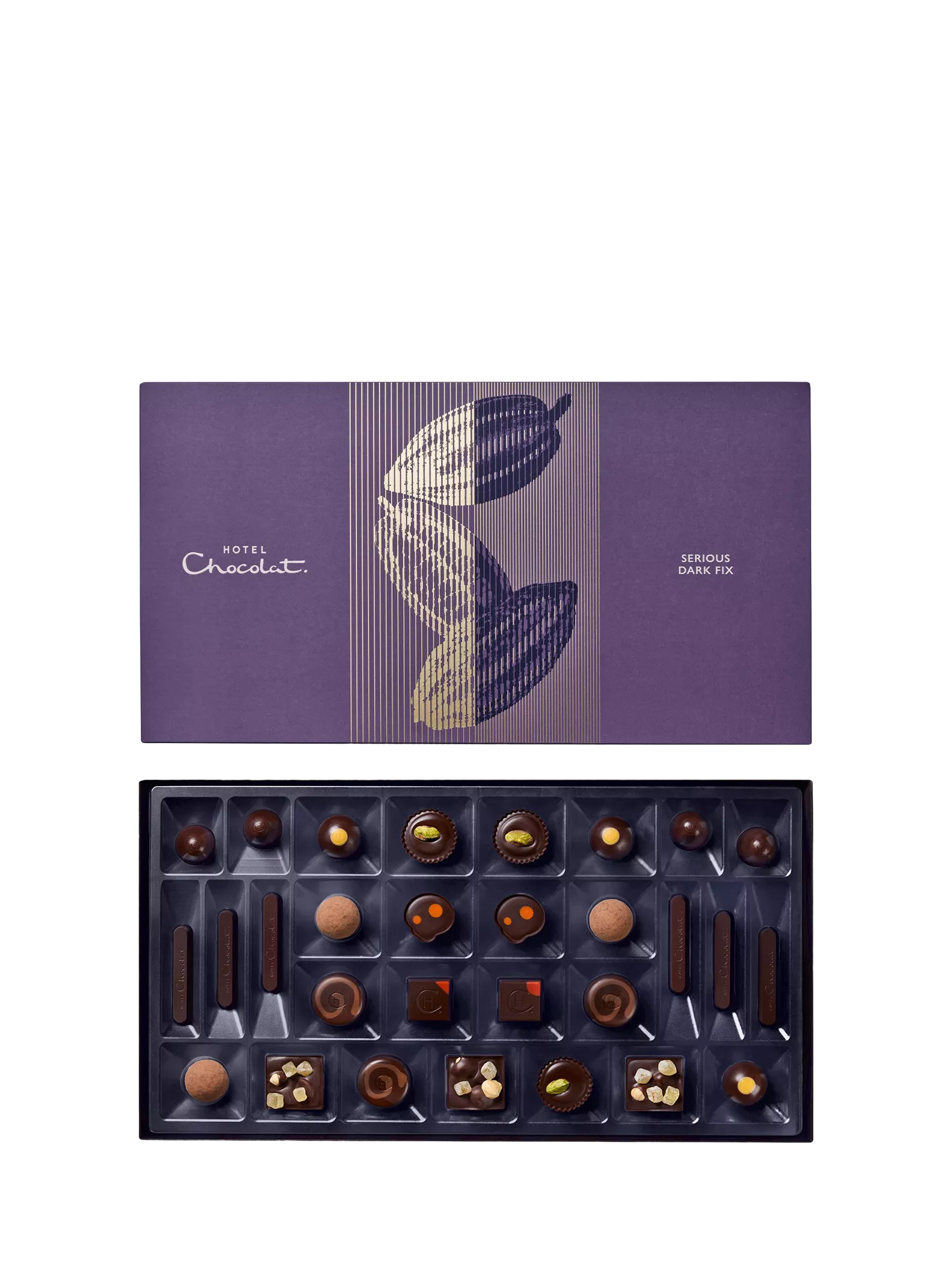 Hotel Chocolat dark chocolate box Serious Dark Fix 310g, imported from the UK