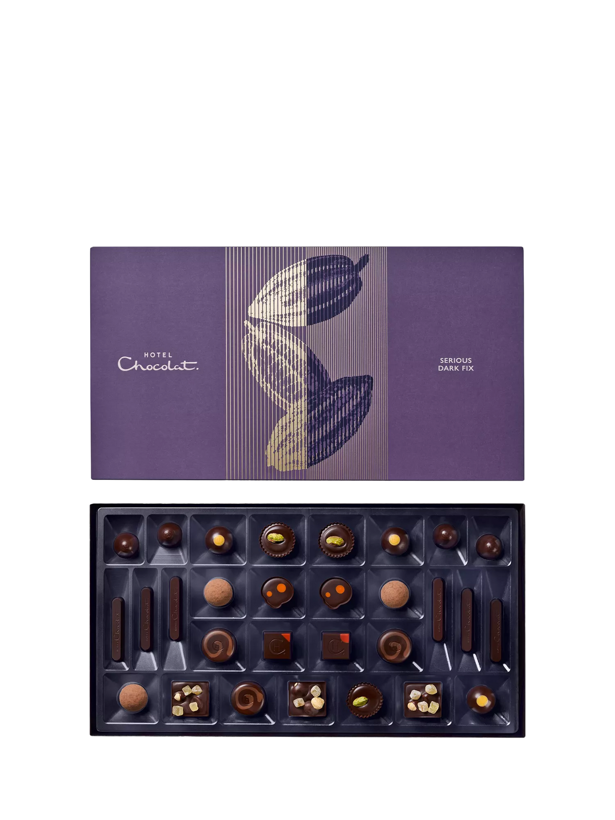 Hotel Chocolat dark chocolate box Serious Dark Fix 310g, imported from the UK