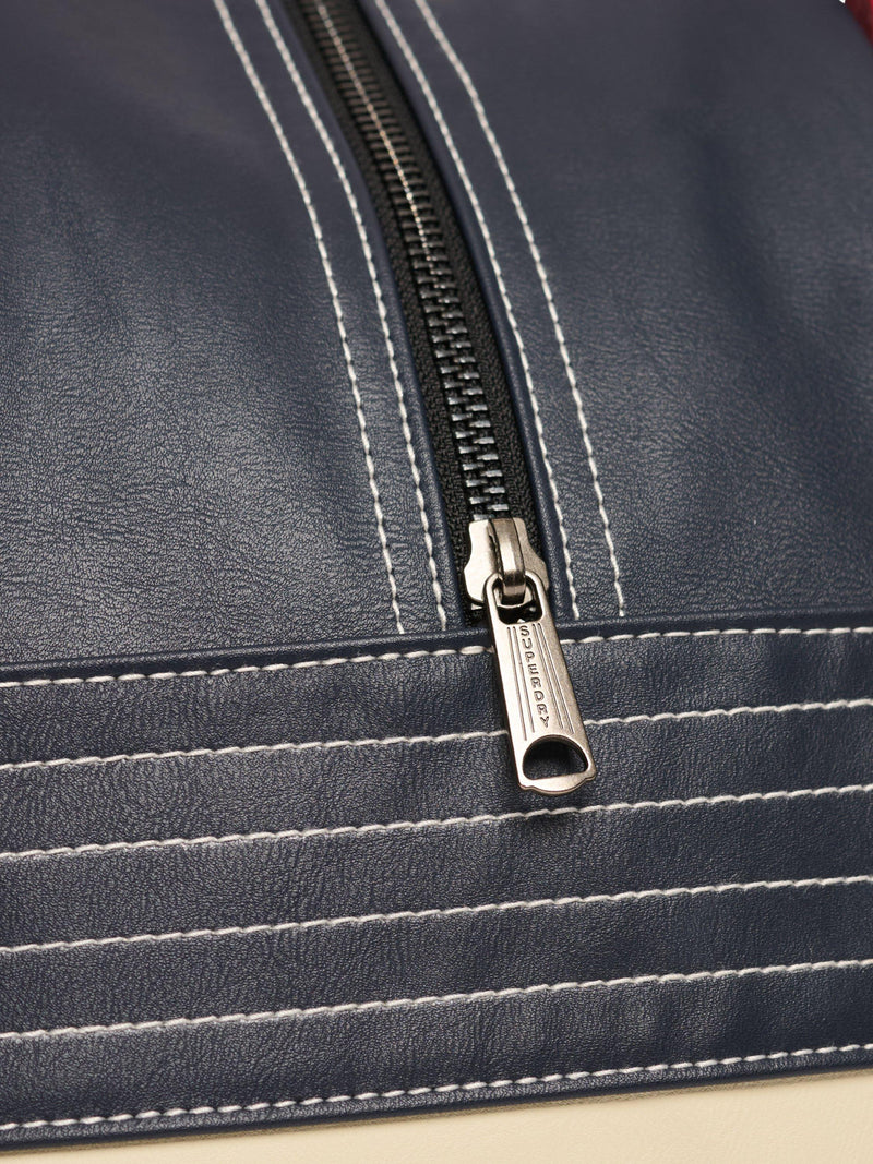 Superdry vintage bowling bag in red navy cream, UK version