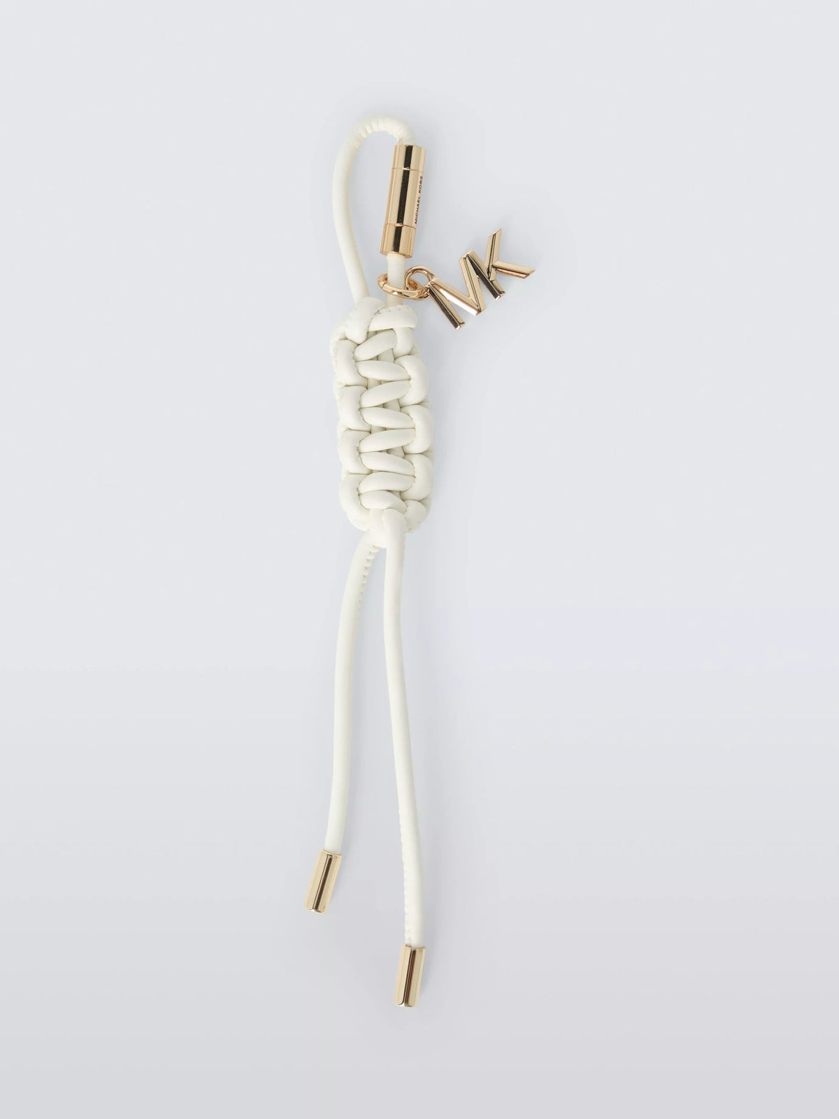 Michael Kors braided bag charm eggshell, UK version