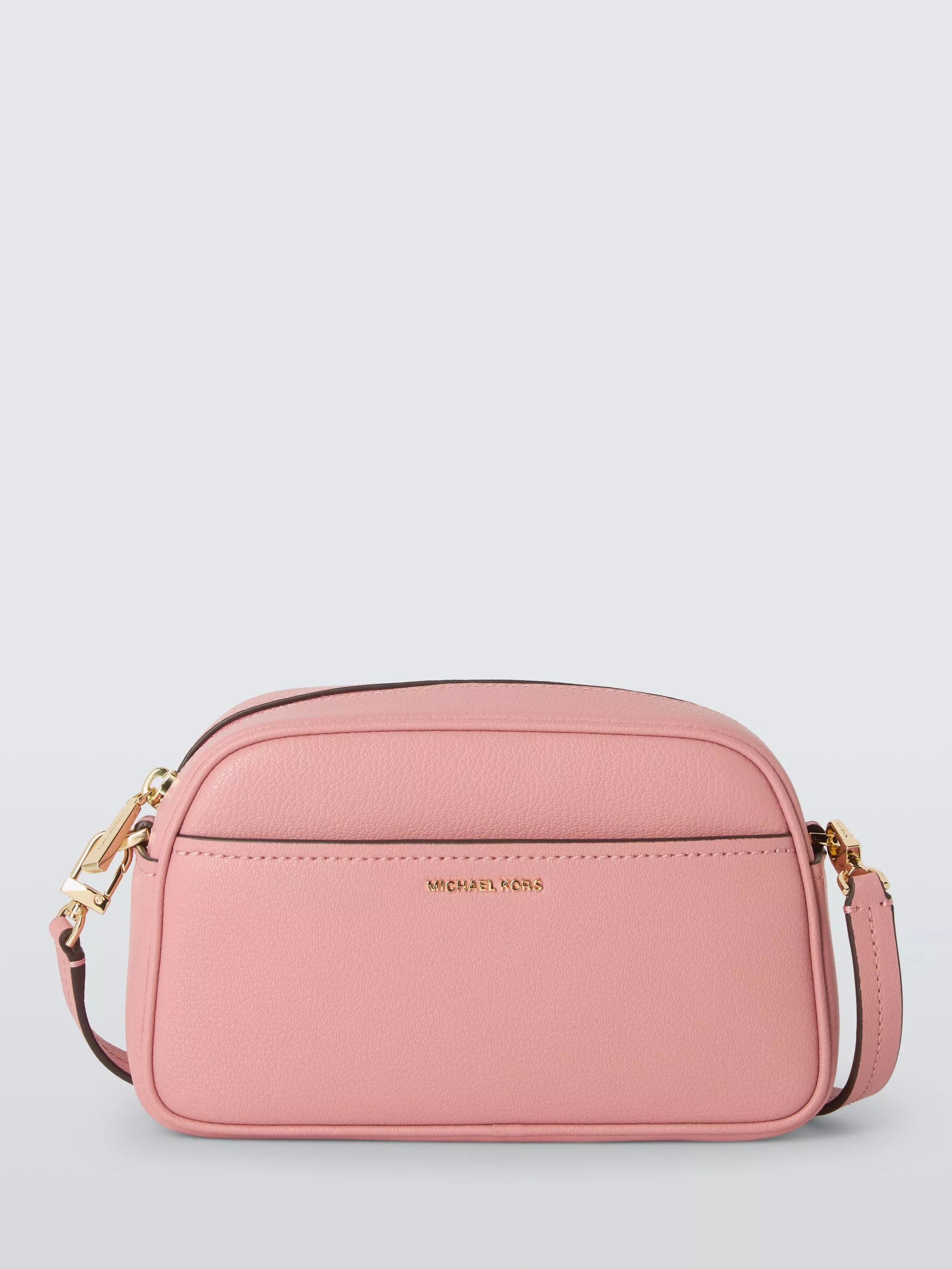Michael Kors Jet Set camera crossbody bag in pebbled leather, imported from the UK