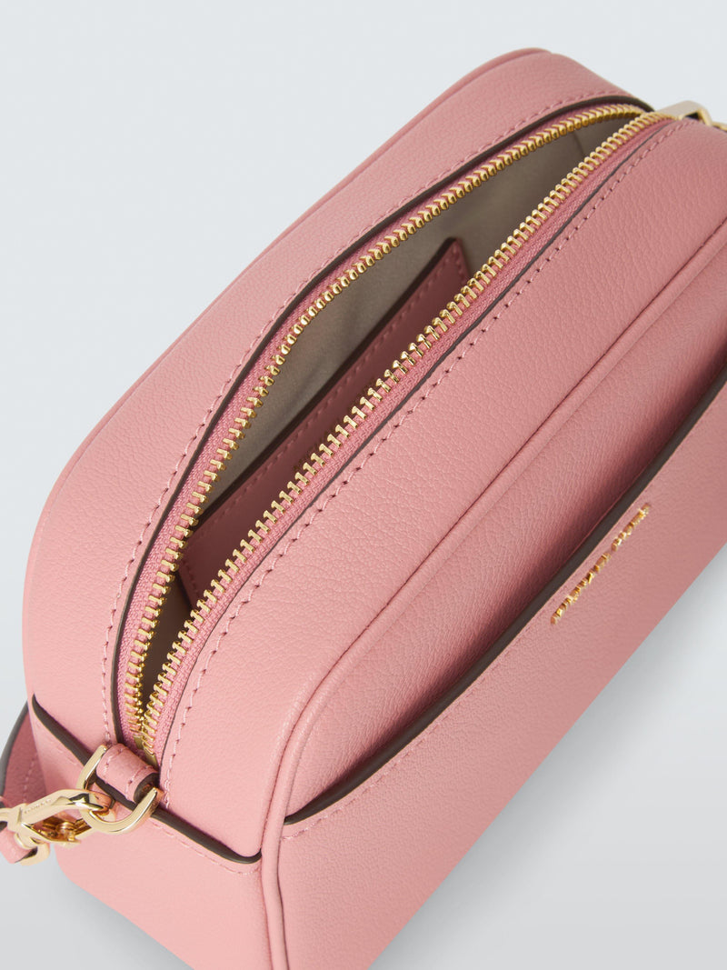 Michael Kors Jet Set camera crossbody bag in pebbled leather, imported from the UK