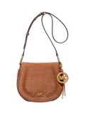 Michael Kors Josie Medium Whipstitched Suede Saddle Bag