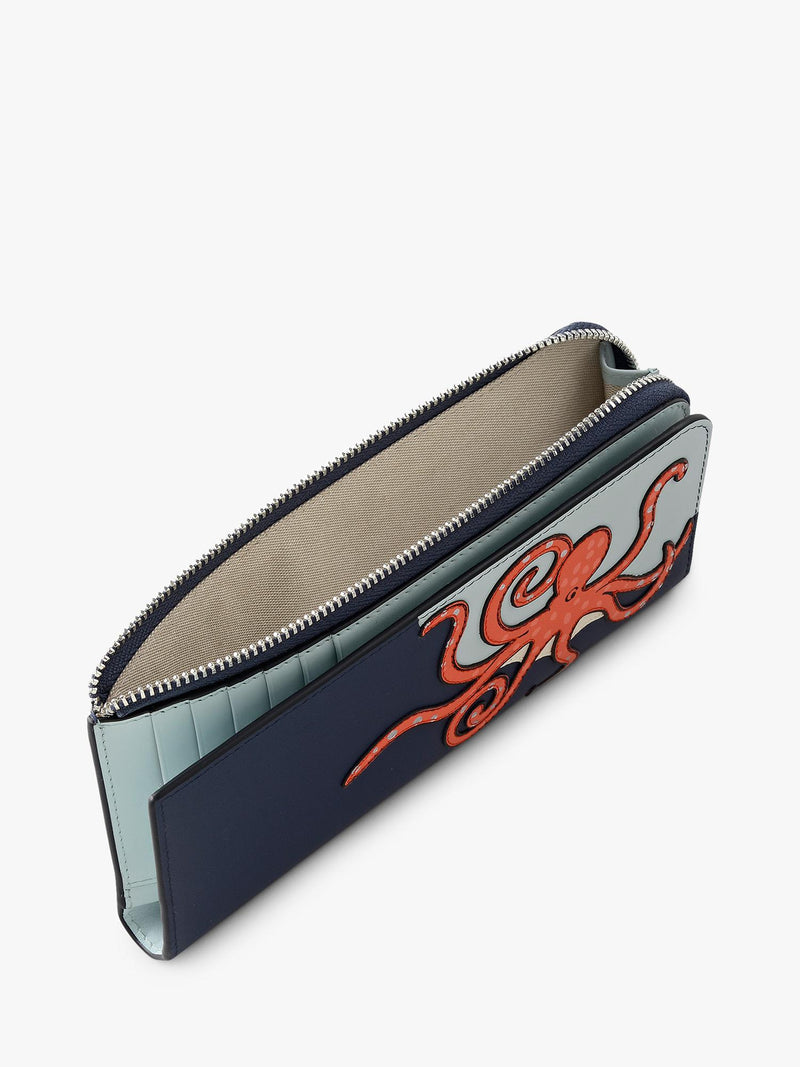 Radley leather purse Naval with octopus cut-out, UK version