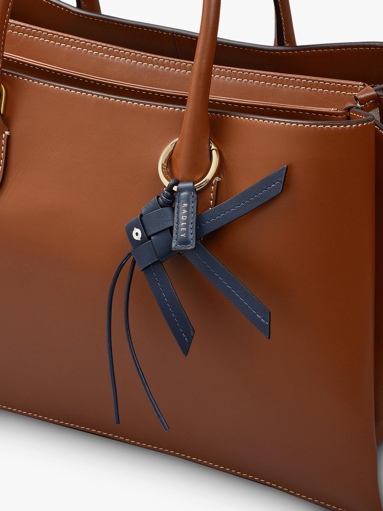 Radley Finn leather bag charm handwoven - British product