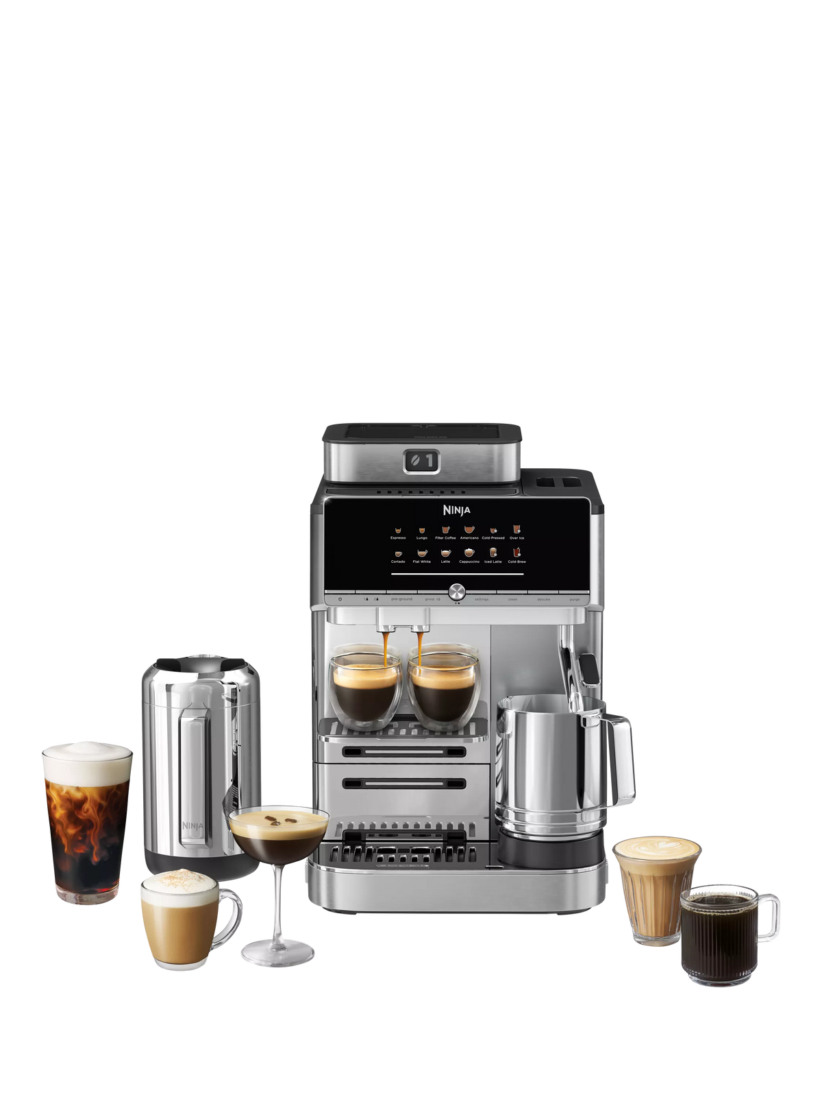 Ninja AutoBarista Pro automatic coffee machine stainless steel (British brand)