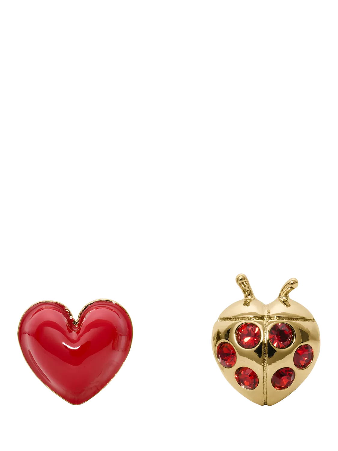 kate spade new york ladybug stud earrings, red multi, imported from the UK