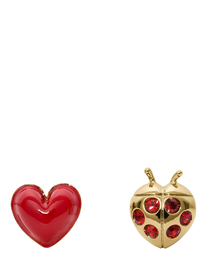 kate spade new york ladybug stud earrings, red multi, imported from the UK