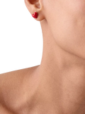 kate spade new york ladybug stud earrings, red multi, imported from the UK