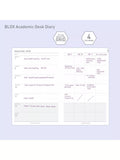 BLOX Academic Desk Diary week to view chocolate brown, imported from the UK