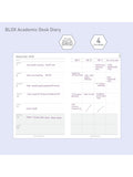 BLOX Academic Desk Diary week to view chocolate brown, imported from the UK