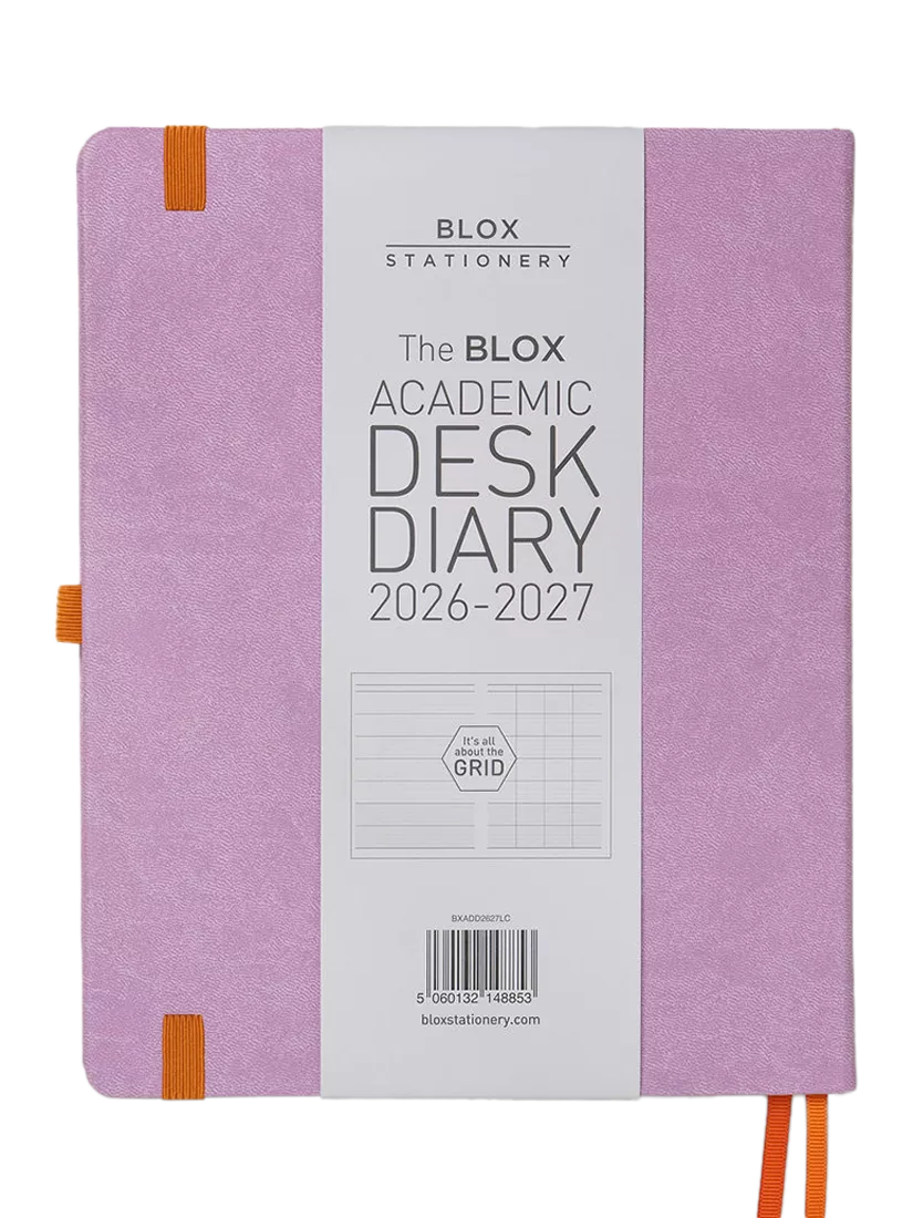 BLOX Academic Desk Diary Purple Large, UK version