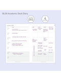 BLOX Academic Desk Diary Purple Large, UK version