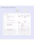 BLOX Academic Desk Diary Purple Large, UK version