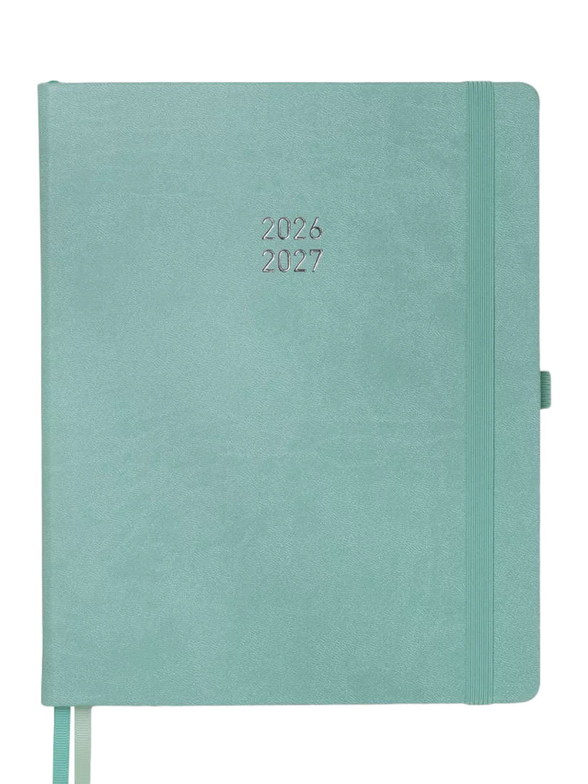 BLOX Academic Desk Diary Aqua Blue large, imported from the UK