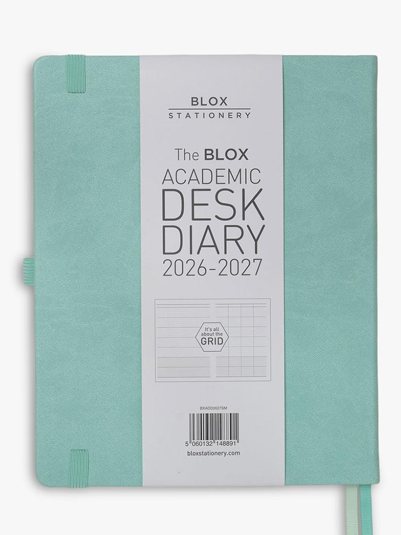 BLOX Academic Desk Diary Aqua Blue large, imported from the UK