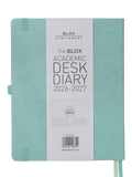 BLOX Academic Desk Diary Aqua Blue large, imported from the UK