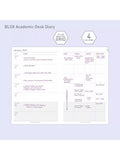 BLOX Academic Desk Diary Aqua Blue large, imported from the UK