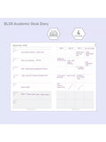 BLOX Academic Desk Diary Aqua Blue large, imported from the UK