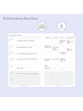 BLOX Academic Desk Diary Raspberry Large, UK version