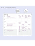 BLOX Academic Desk Diary Raspberry Large, UK version