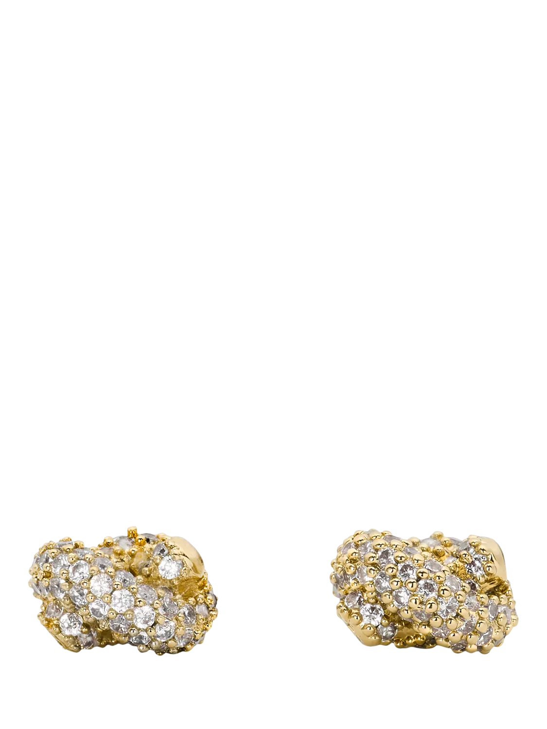Kate Spade sailors knot stud earrings clear gold, imported from the UK