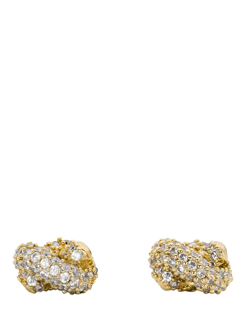 Kate Spade sailors knot stud earrings clear gold, imported from the UK