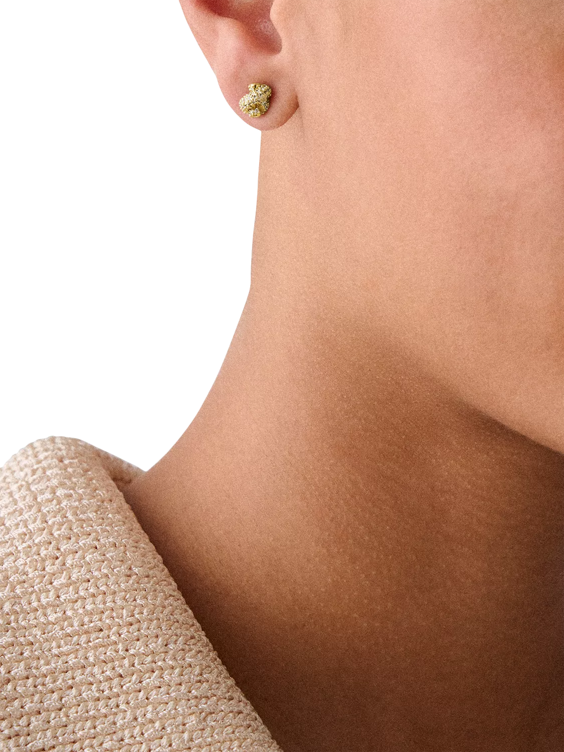 Kate Spade sailors knot stud earrings clear gold, imported from the UK