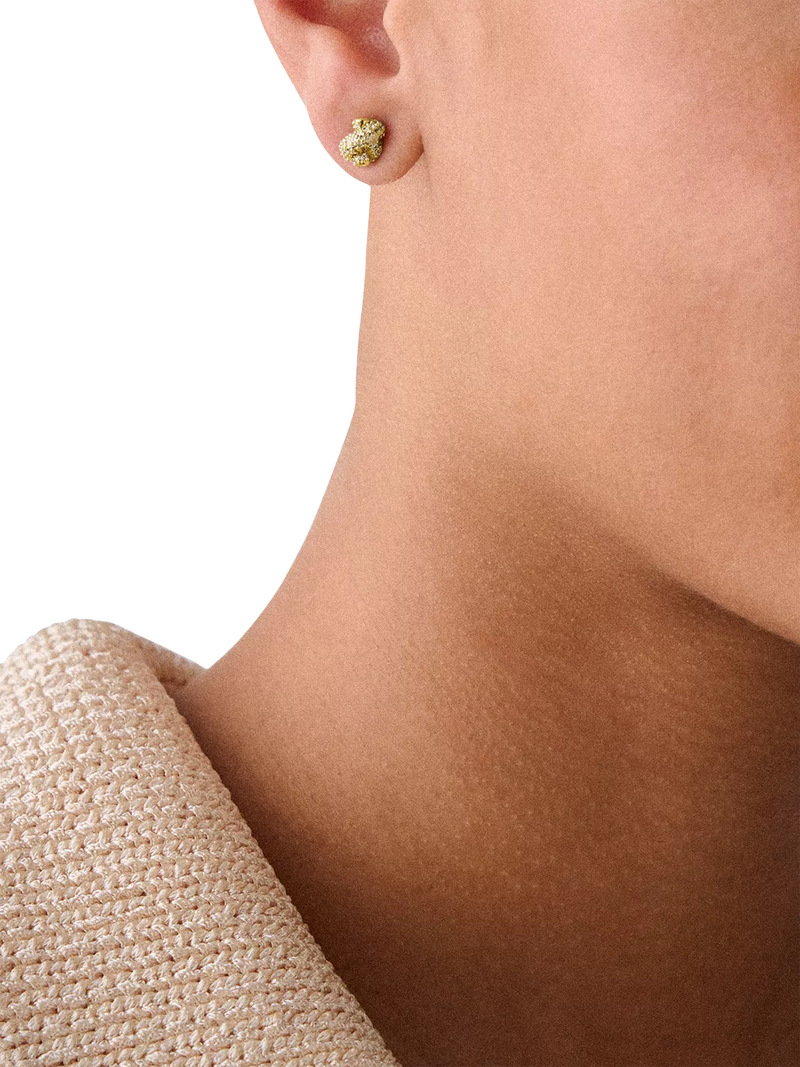 Kate Spade sailors knot stud earrings clear gold, imported from the UK