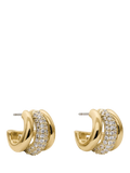 kate spade new york gold huggie earrings with cubic zirconia (British brand)