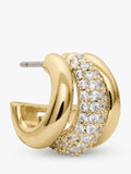 kate spade new york gold huggie earrings with cubic zirconia (British brand)