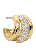 kate spade new york gold huggie earrings with cubic zirconia (British brand)