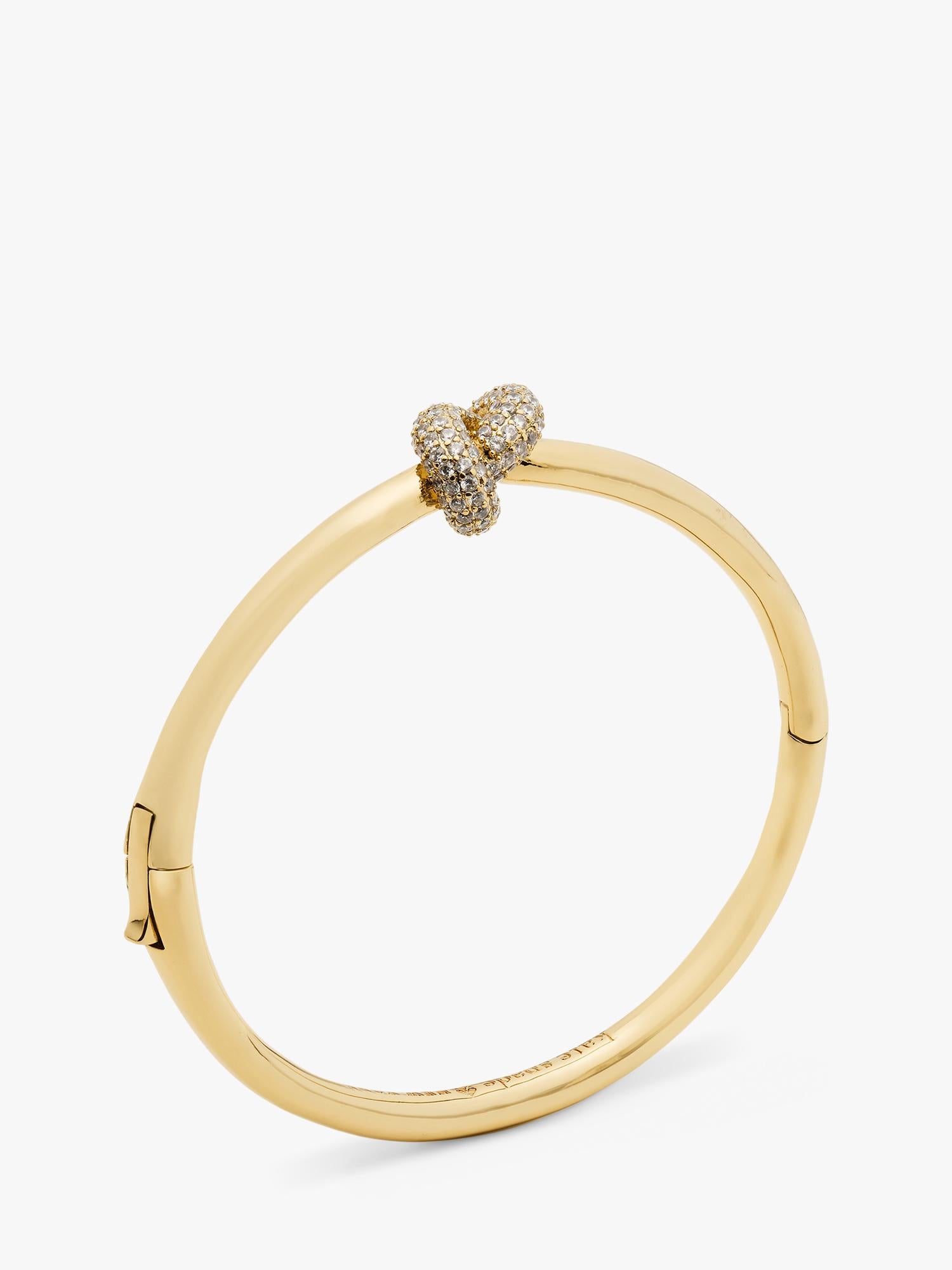 Kate Spade New York sailors knot bangle clear gold (British brand)