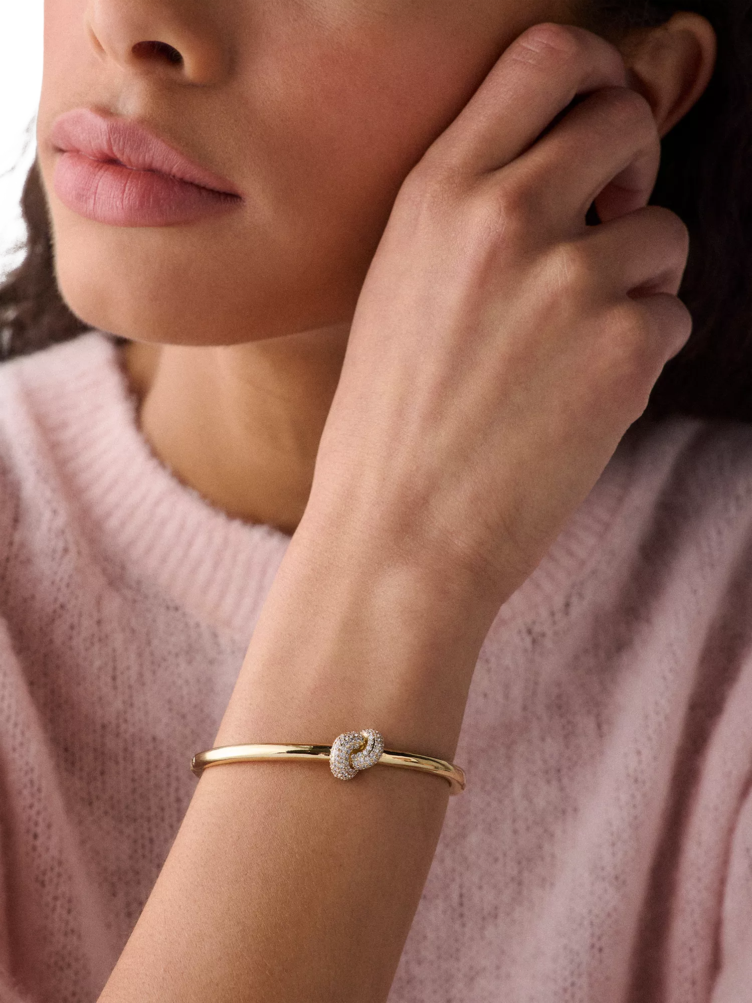 Kate Spade New York sailors knot bangle clear gold (British brand)