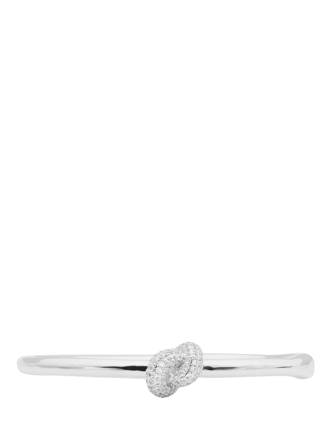 kate spade new york sailors knot bangle silver toned cubic zirconia 6.27cm, UK version