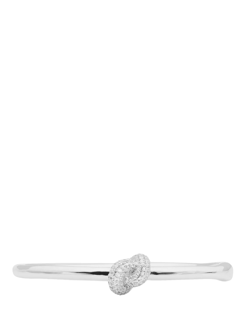 kate spade new york sailors knot bangle silver toned cubic zirconia 6.27cm, UK version