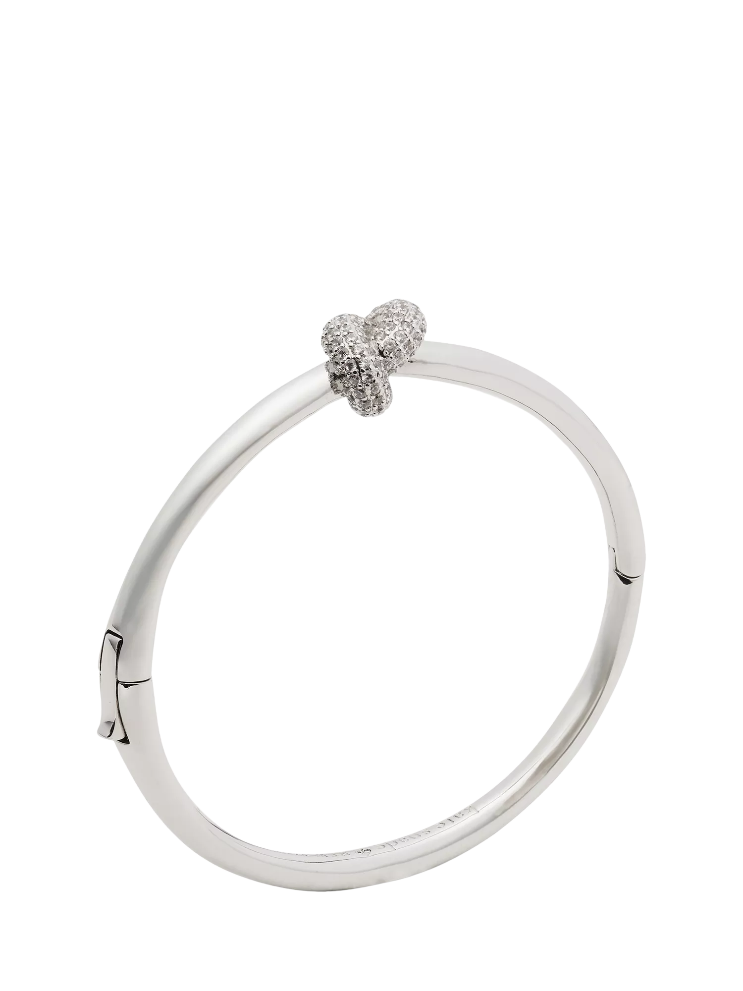 kate spade new york sailors knot bangle silver toned cubic zirconia 6.27cm, UK version