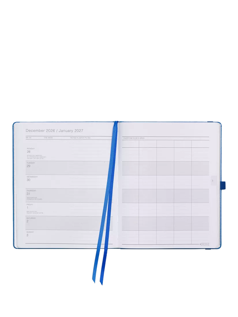 MUM's Office family diary blue 2026-27 (British brand)