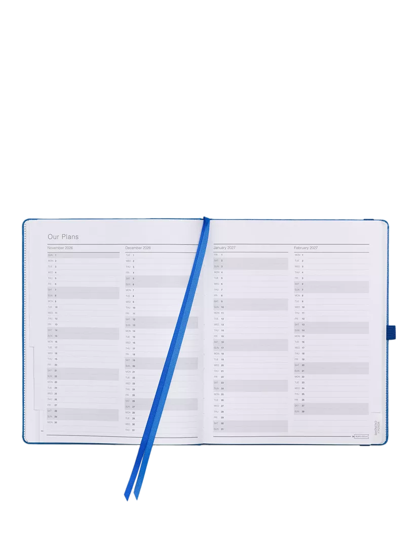MUM's Office family diary blue 2026-27 (British brand)
