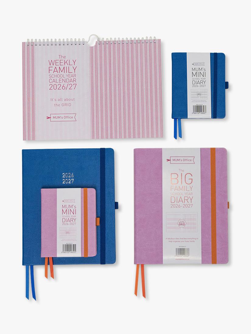 MUM's Office family diary blue 2026-27 (British brand)