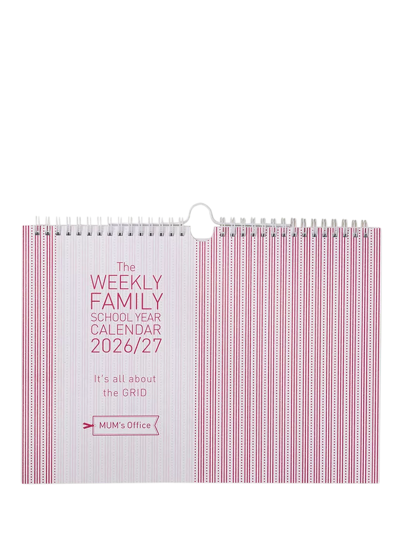 MUM's Office weekly family school year calendar A4 pink (British brand)