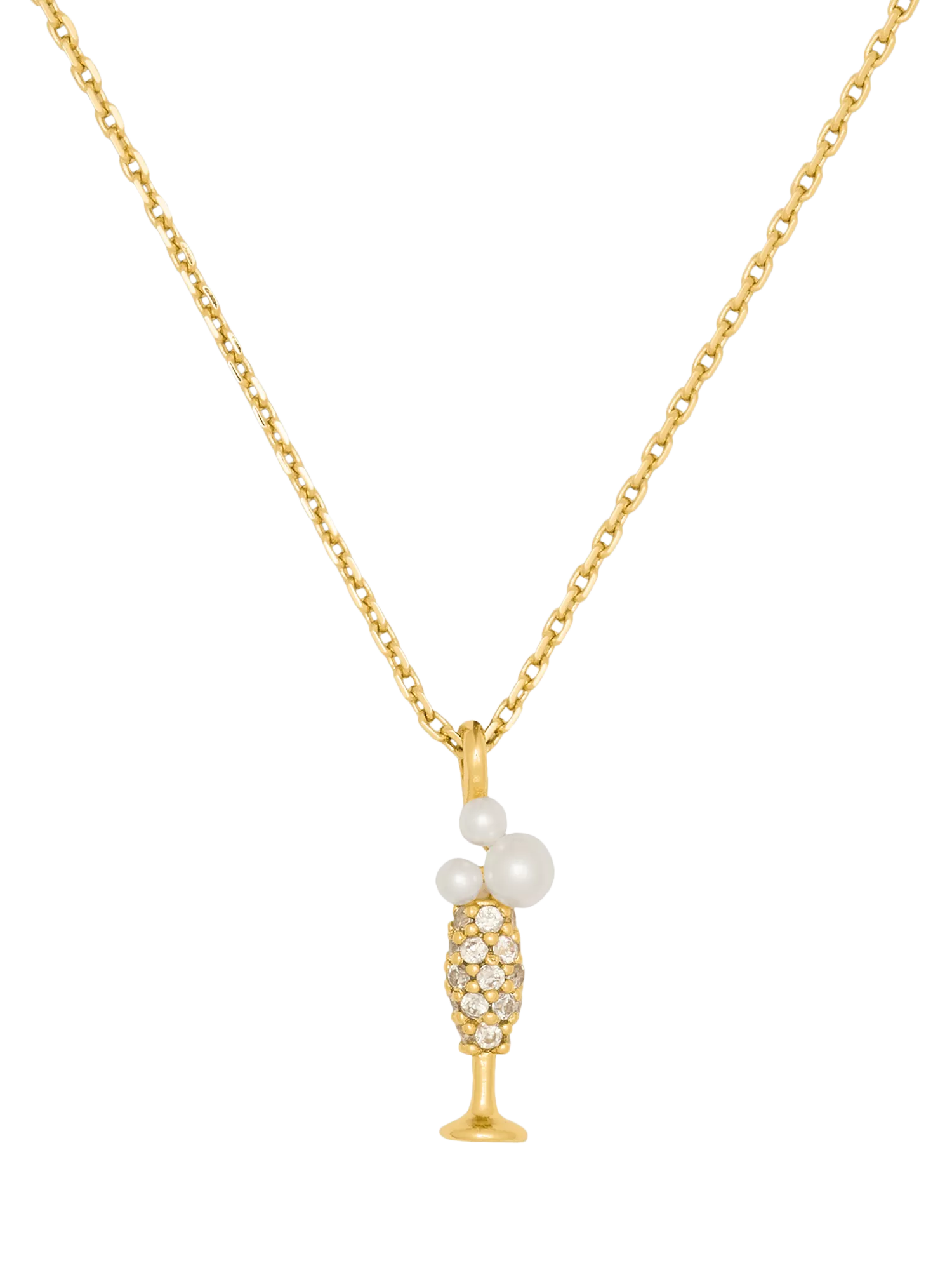 kate spade new york champagne pendant necklace 40.6cm, imported from the UK