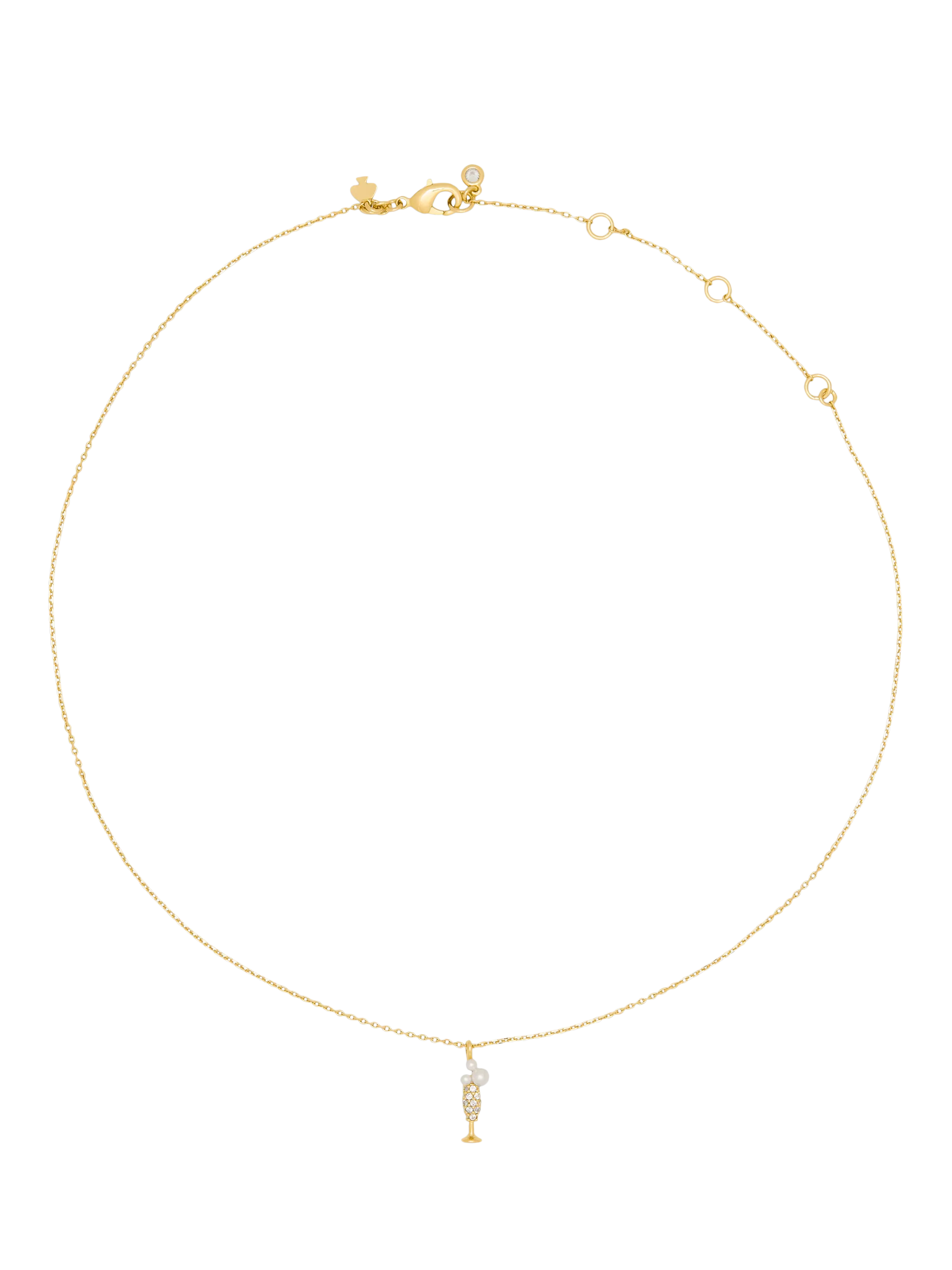kate spade new york champagne pendant necklace 40.6cm, imported from the UK
