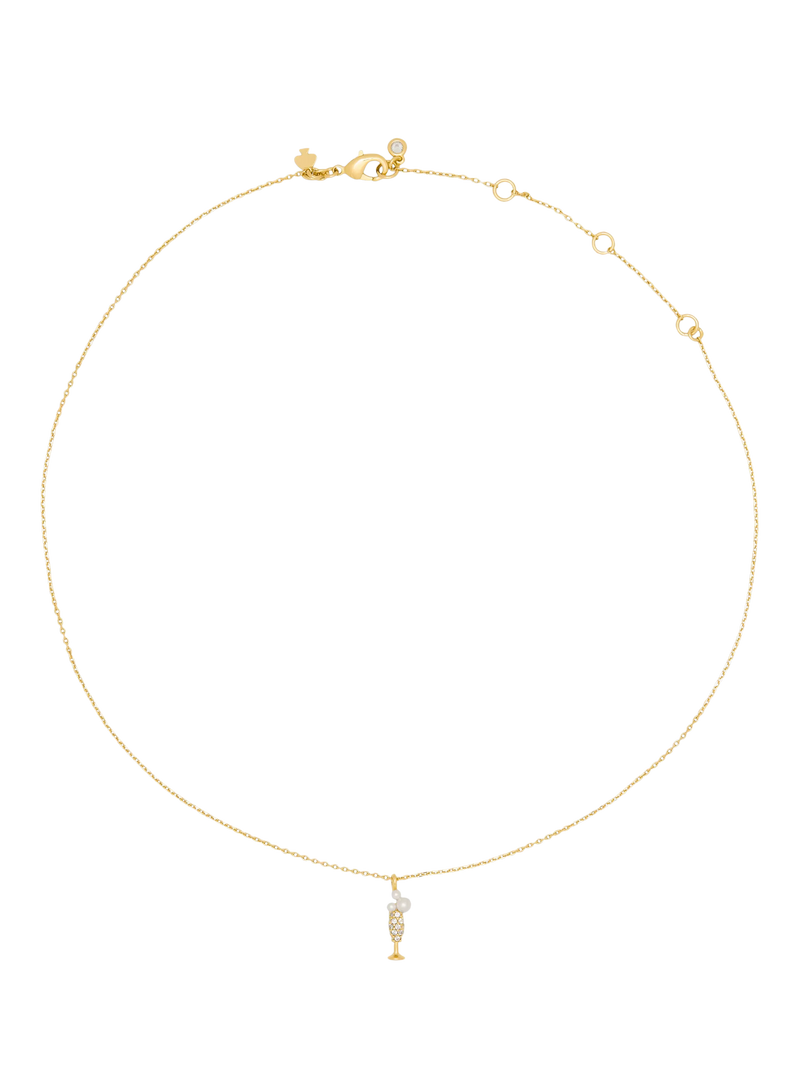kate spade new york champagne pendant necklace 40.6cm, imported from the UK